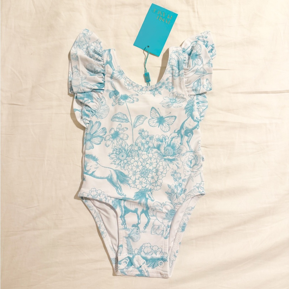 Posh Peanut Charlotte Anne Ruffle One Piece Swimsuit